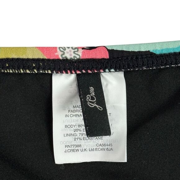 J. Crew Liberty Fabric Bikini 36B Top / Medium Bottom Black Pink Yellow - Picture 5 of 16
